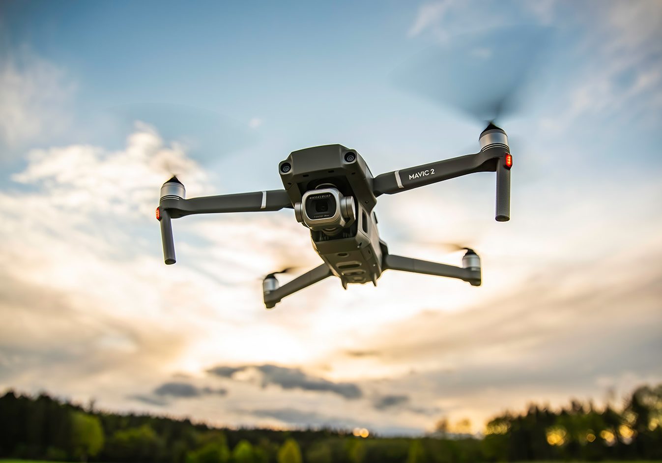 Mavic drone flying